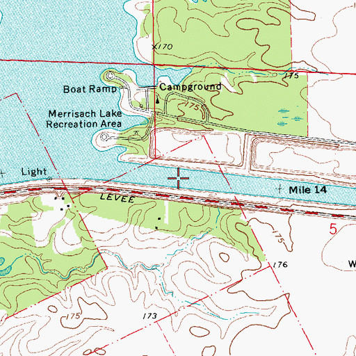 Topographic Map of Arkansas Post Canal, AR