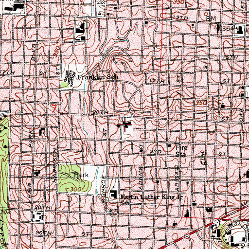 Topographic Map of Arkansas School for Deaf and Blind, AR