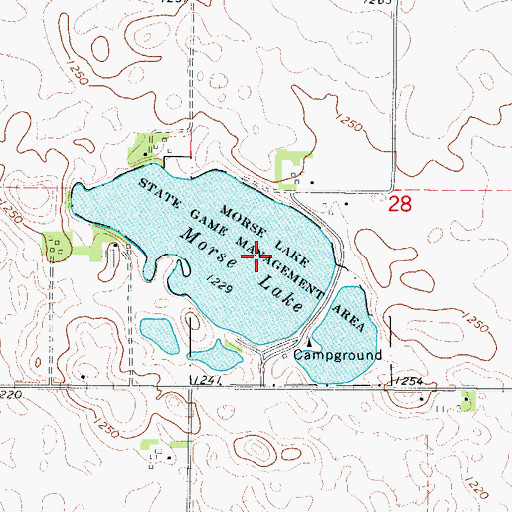 Topographic Map of Morse Lake Wildlife Management Area, IA