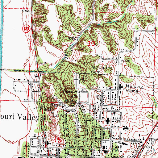 Topographic Map of Mount Carmel Cemetery, IA