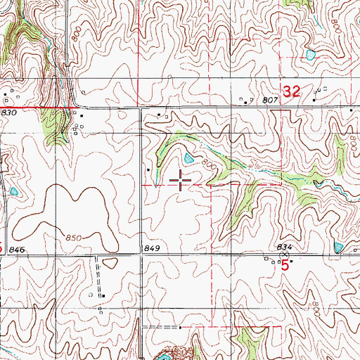 Topographic Map of Mount Carmel School, IA