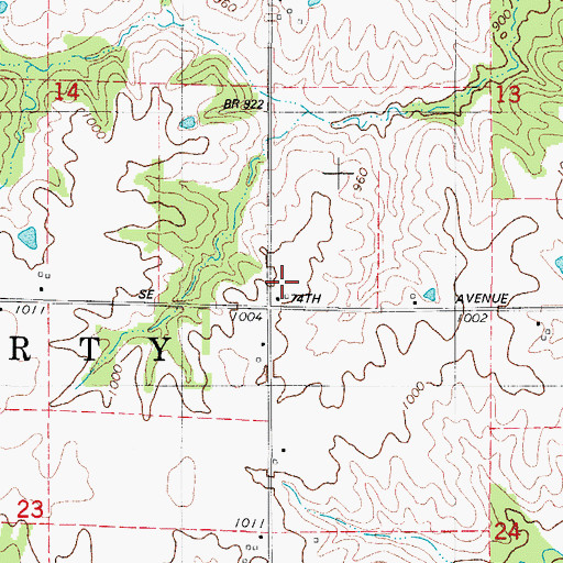 Topographic Map of Mount Olive School, IA