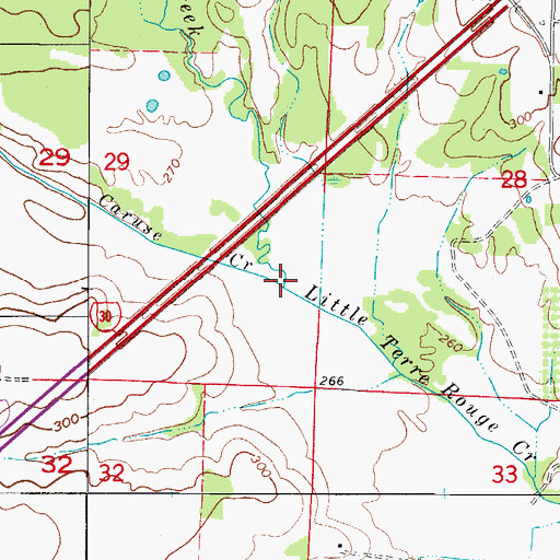 Topographic Map of Arnold Creek, AR