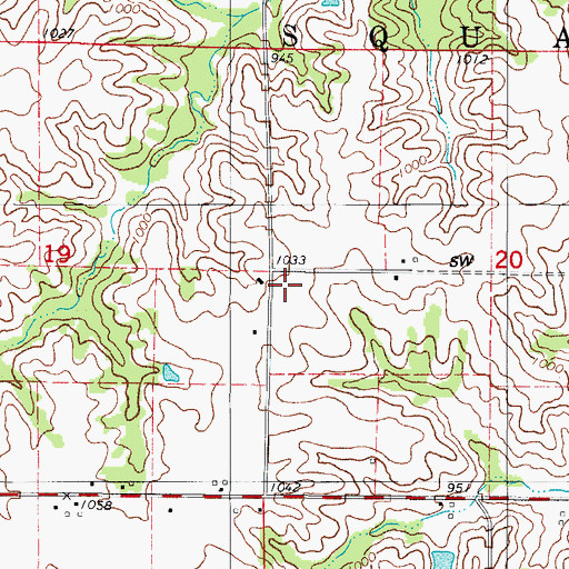 Topographic Map of Mount Tabor School, IA