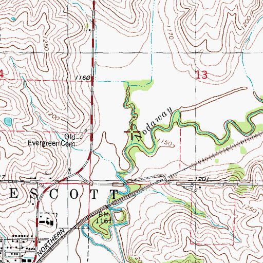 Topographic Map of Mount Zion Branch, IA