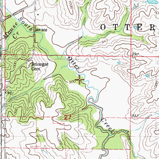 Topographic Map of Mouse Creek, IA