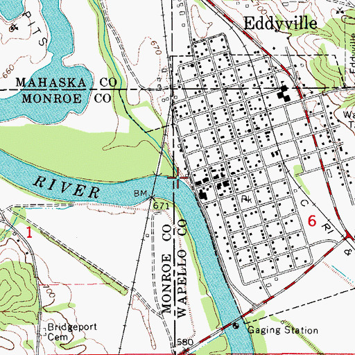 Topographic Map of Muchakinock Creek, IA