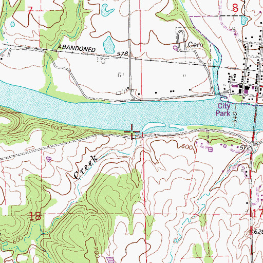 Topographic Map of Mud Creek, IA