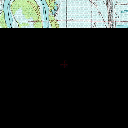 Topographic Map of Mud Creek, IA