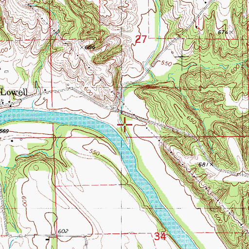 Topographic Map of Mud Creek, IA