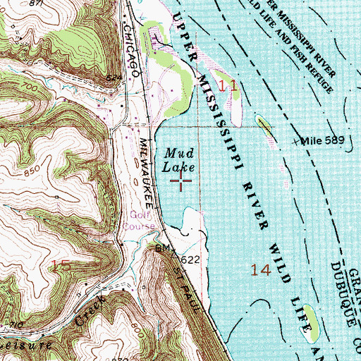 Topographic Map of Mud Lake, IA