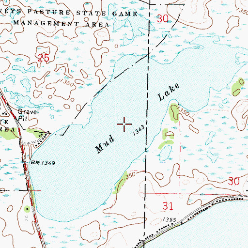 Topographic Map of Mud Lake, IA