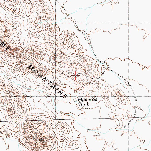 Topographic Map of Figueroa Tank, AZ