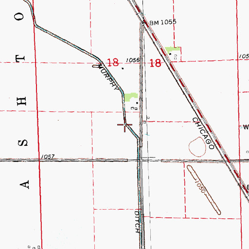 Topographic Map of Murphy Ditch, IA