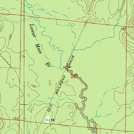 Topographic Map of Ash Branch, AR