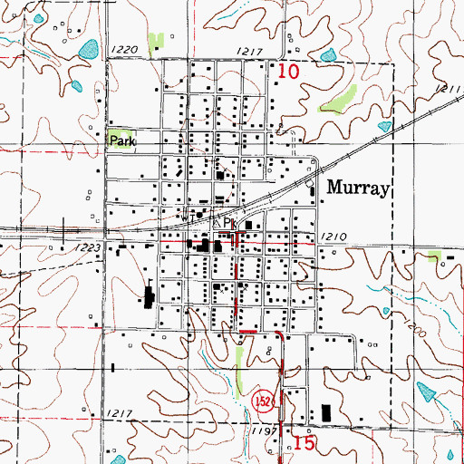 Topographic Map of Murray, IA