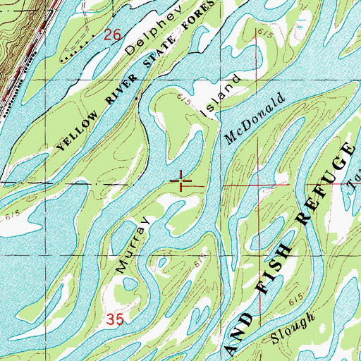 Topographic Map of Murray Island, IA