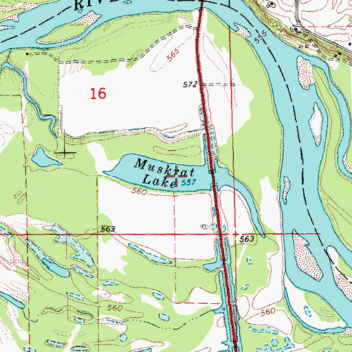 Topographic Map of Muskrat Lake, IA