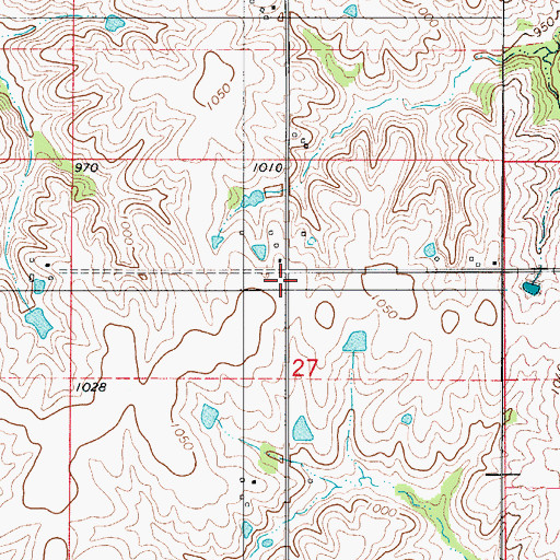Topographic Map of Myers School, IA