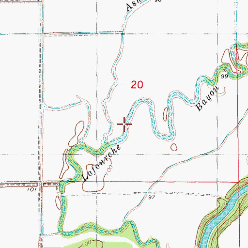 Topographic Map of Ash Flat, AR