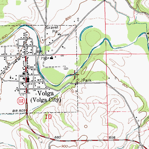 Topographic Map of Nagle Creek, IA