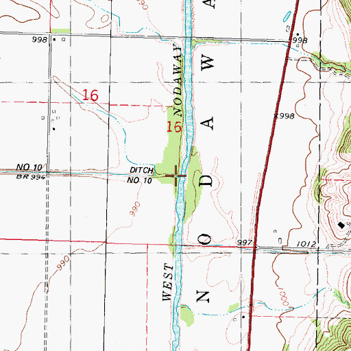 Topographic Map of Neele Branch, IA