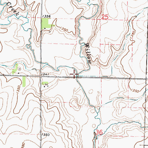 Topographic Map of Nelson Creek, IA