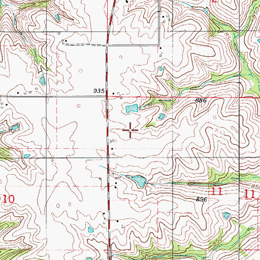 Topographic Map of New Albany School, IA