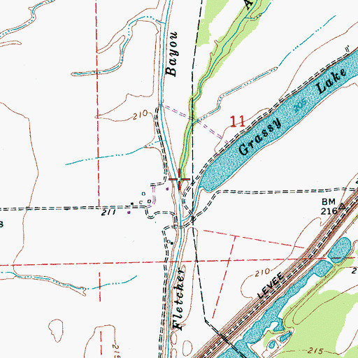 Topographic Map of Ash Slough, AR