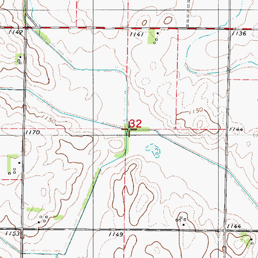 Topographic Map of New York Branch, IA