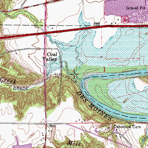 Topographic Map of Noah Creek, IA