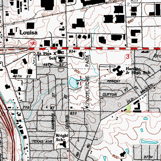 Topographic Map of Noelridge Park, IA