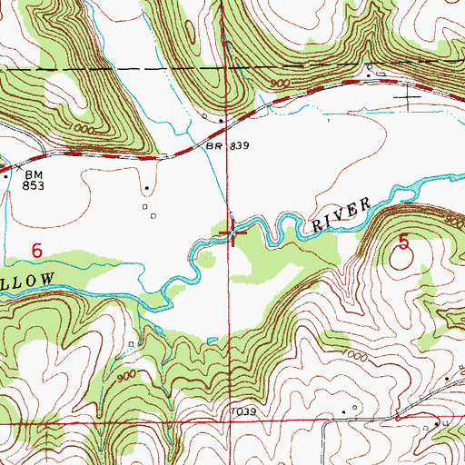 Topographic Map of Norfolk Creek, IA