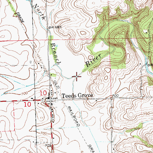 Topographic Map of North Branch Elk River, IA