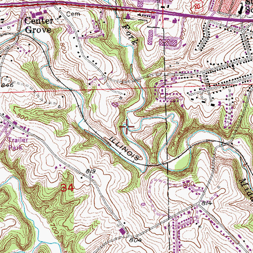 Topographic Map of North Fork Catfish Creek, IA