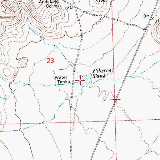 Topographic Map of Filarea Tank, AZ