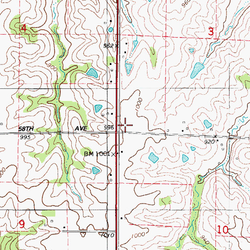 Topographic Map of North Liberty School, IA