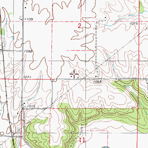 Topographic Map of North River School, IA