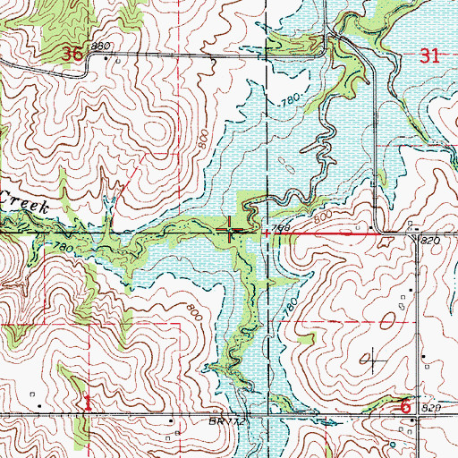 Topographic Map of North Wildcat Creek, IA