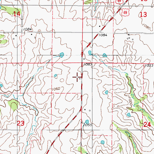 Topographic Map of Nortonville School, IA