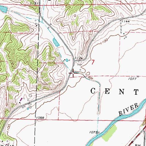 Topographic Map of Nutt Hollow, IA