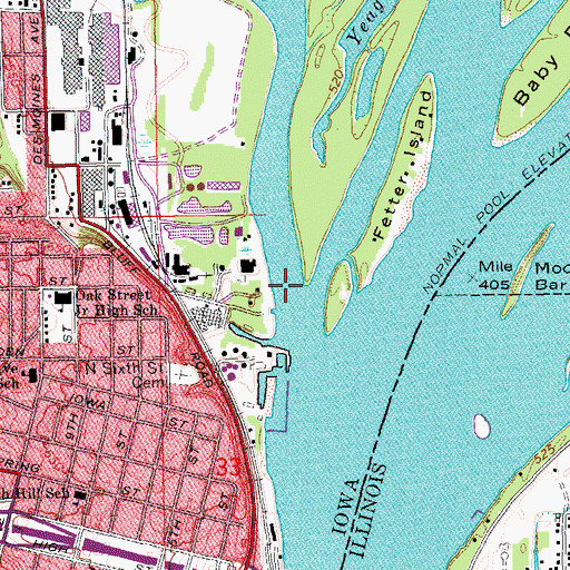 Topographic Map of O'Connell Slough, IA