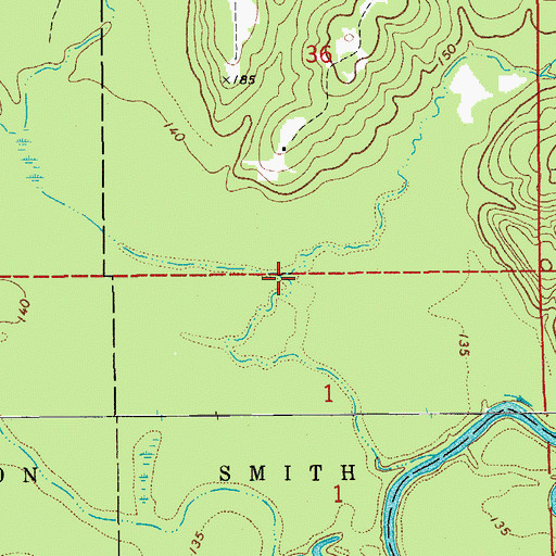 Topographic Map of Atwood Creek, AR