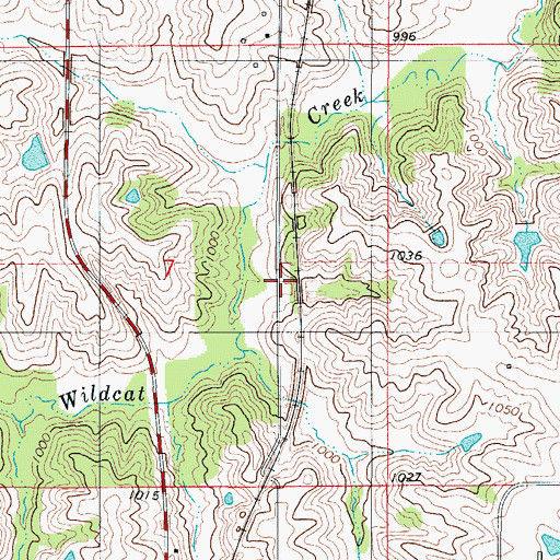 Topographic Map of Oakdale School 8, IA