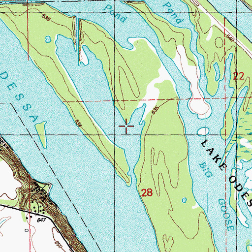 Topographic Map of Lake Odesa, IA