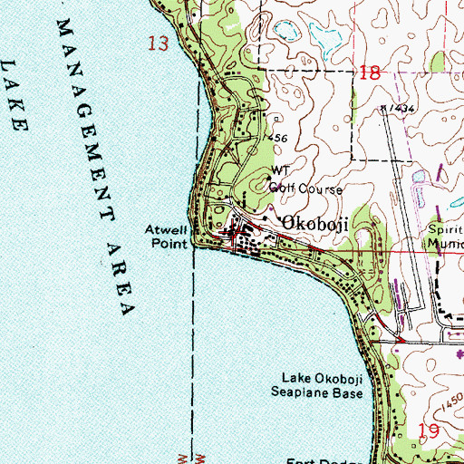 Topographic Map of Okoboji, IA