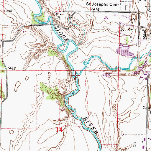 Topographic Map of Okoboji Lake, IA