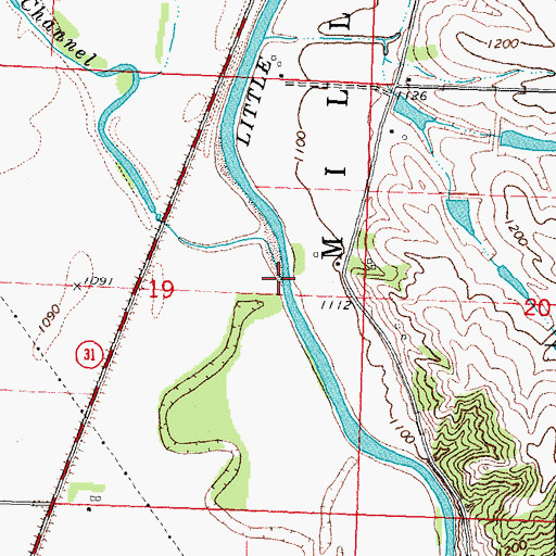 Topographic Map of Old Channel Little Sioux River, IA