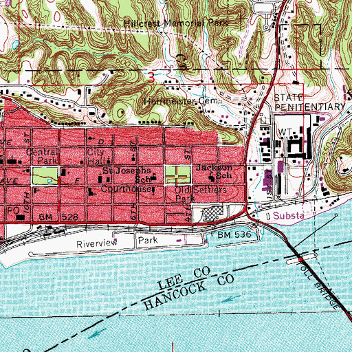Topographic Map of Old Settlers Park, IA