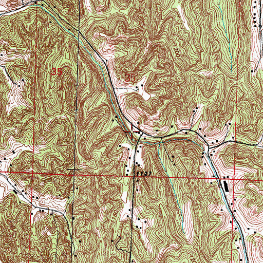 Topographic Map of Orchard Heights School, IA